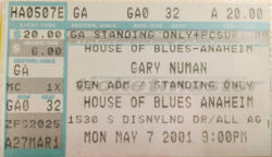 Anaheim Ticket 2001